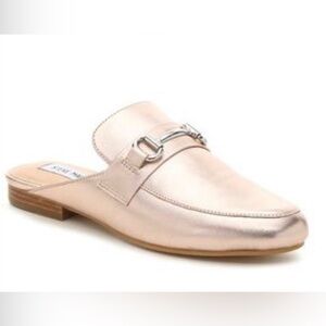STEVE Madden rose gold metallic Kandi slip on loafer mules size 8.5